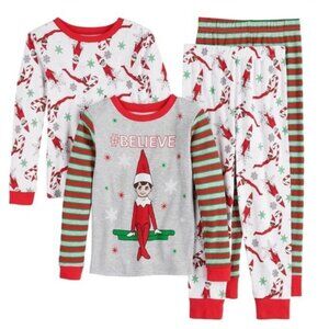 Elf on The Shelf | #Believe Green & Red 2-Piece Striped Pajama Set | Size 6